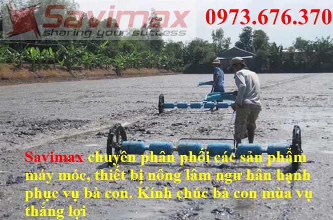 Máy xạ lúa 6 trống kéo tay thẳng hàng