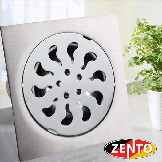 Phễu thoát sàn inox Zento TS151 (15x15cm)(Xám)