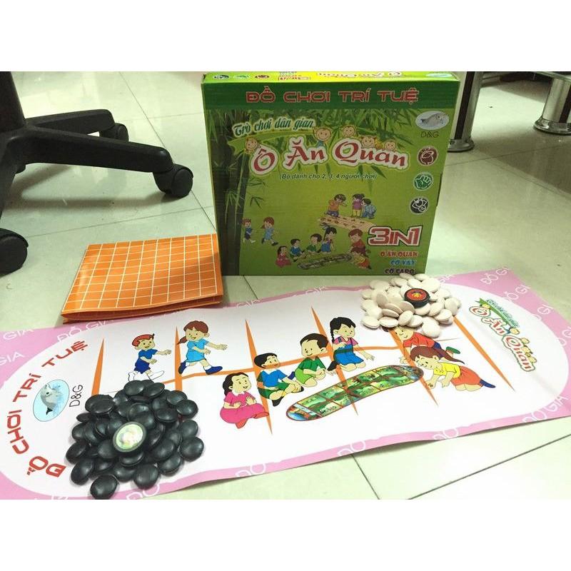 Bộ Cờ Ô Ăn Quan 3In1 (Ô Ăn Quan, Cờ Vây, Caro)