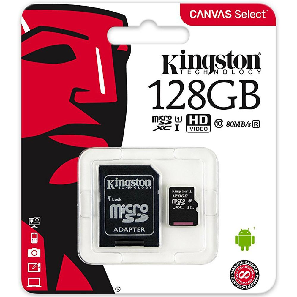 Thẻ nhớ MicroSDXC Kingston Canvas Select 128GB Class 10 U1 (SDCS/128GB)