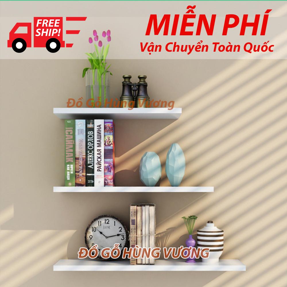 Kệ gỗ trang trí treo tường 3 thanh ngang thẳng - Hùng Vương