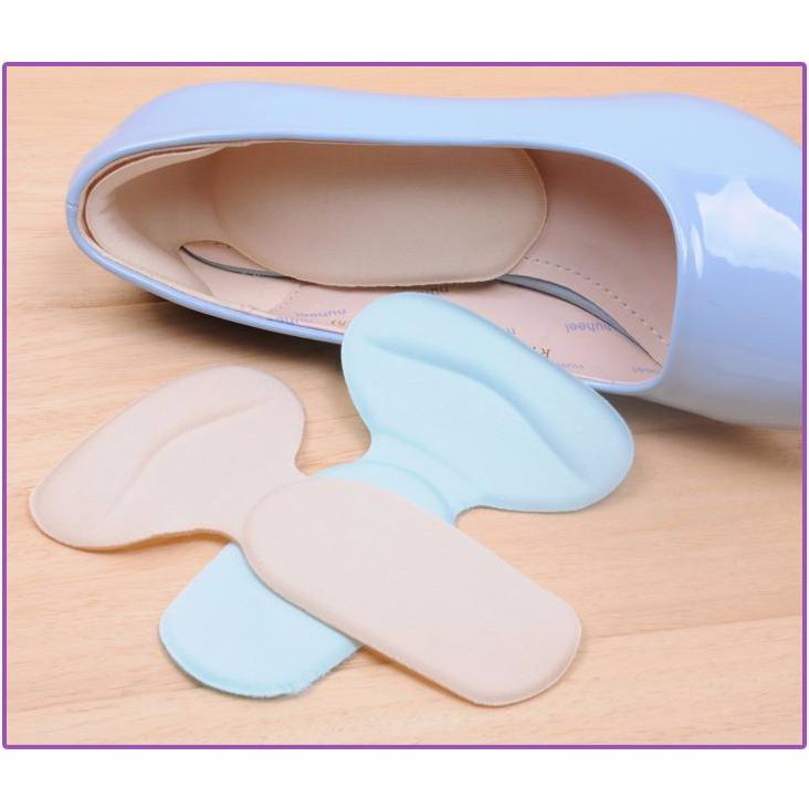 [HCM]Bộ 2 đôi miếng lót cho giày rộng V.6 - Silicon (màu kem)