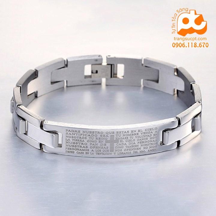 Lắc tay nam inox cao cấp phong cách rẻ đẹp không đen HCM 71