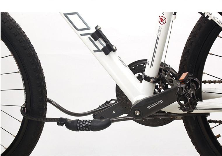 Khóa dây xe đạp 5 số dài 1.2m đổi được mã