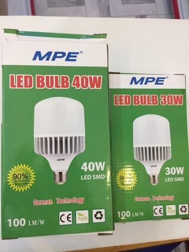 BỘ 01 BÓNG TRỤ MPE-30W + 01 BÓNG LED TRỤ MPE-40W - ÁNH SÁNG TRẮNG - HÀNG CAO CẤP