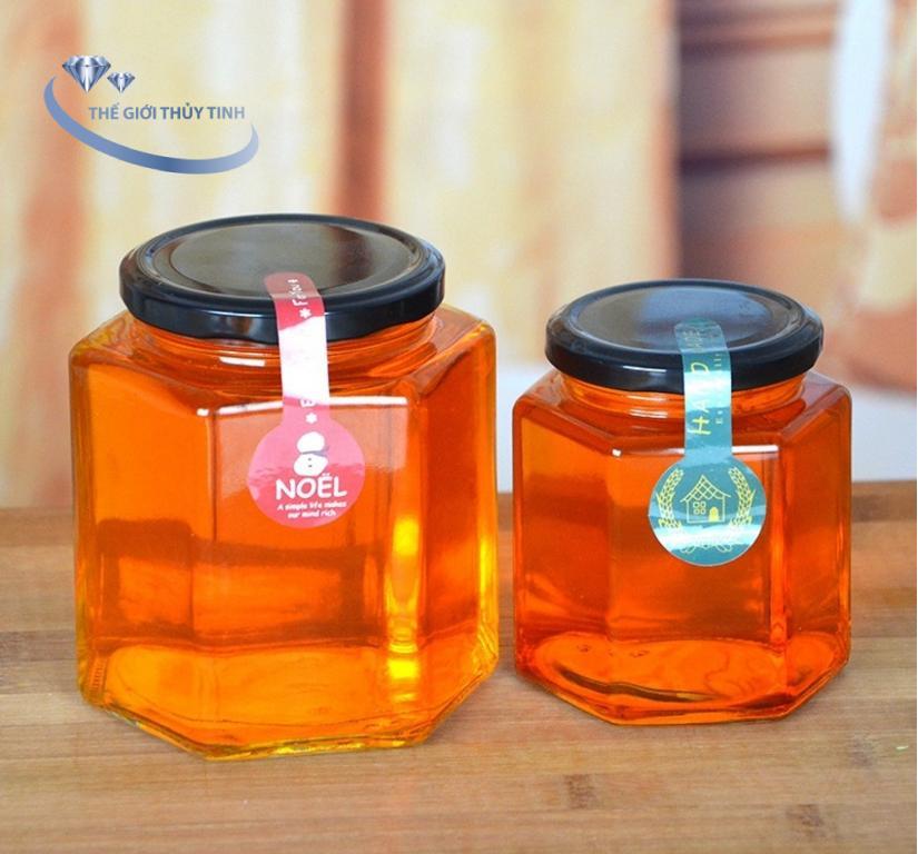 [HCM]HŨ THỦY TINH LỤC GIÁC ĐỰNG THỰC PHẨM 100ML