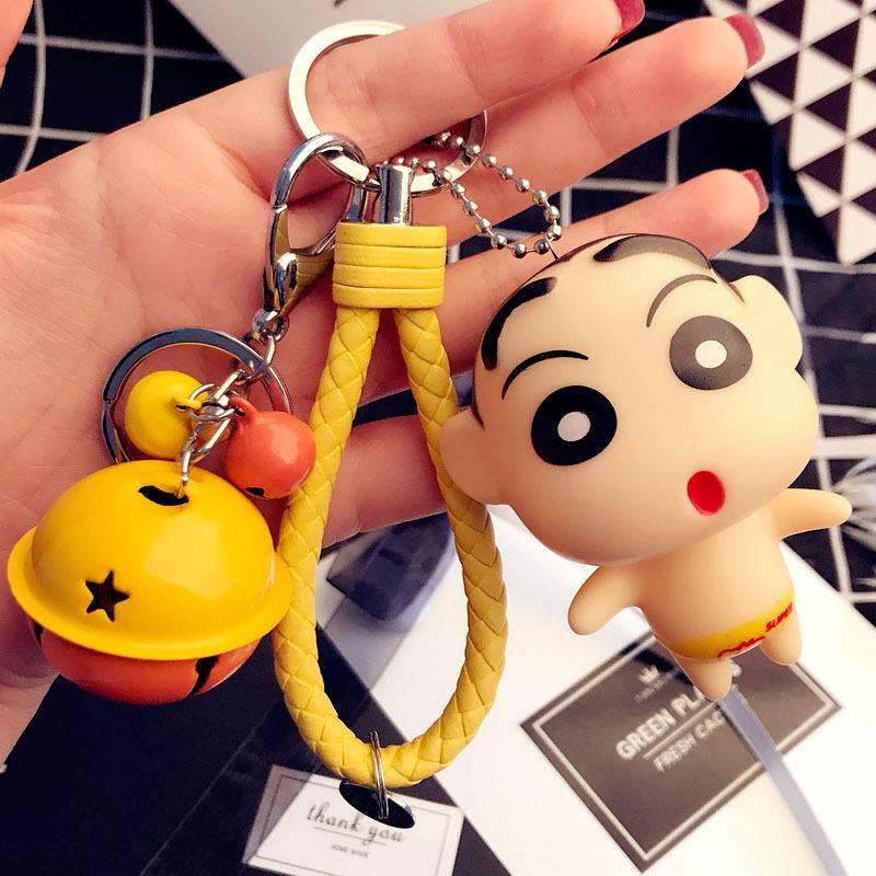 [HCM]Bộ móc khóa Cu tí  siêu dễ thương kèm bộ chuông dây da cao cấp - MKD211