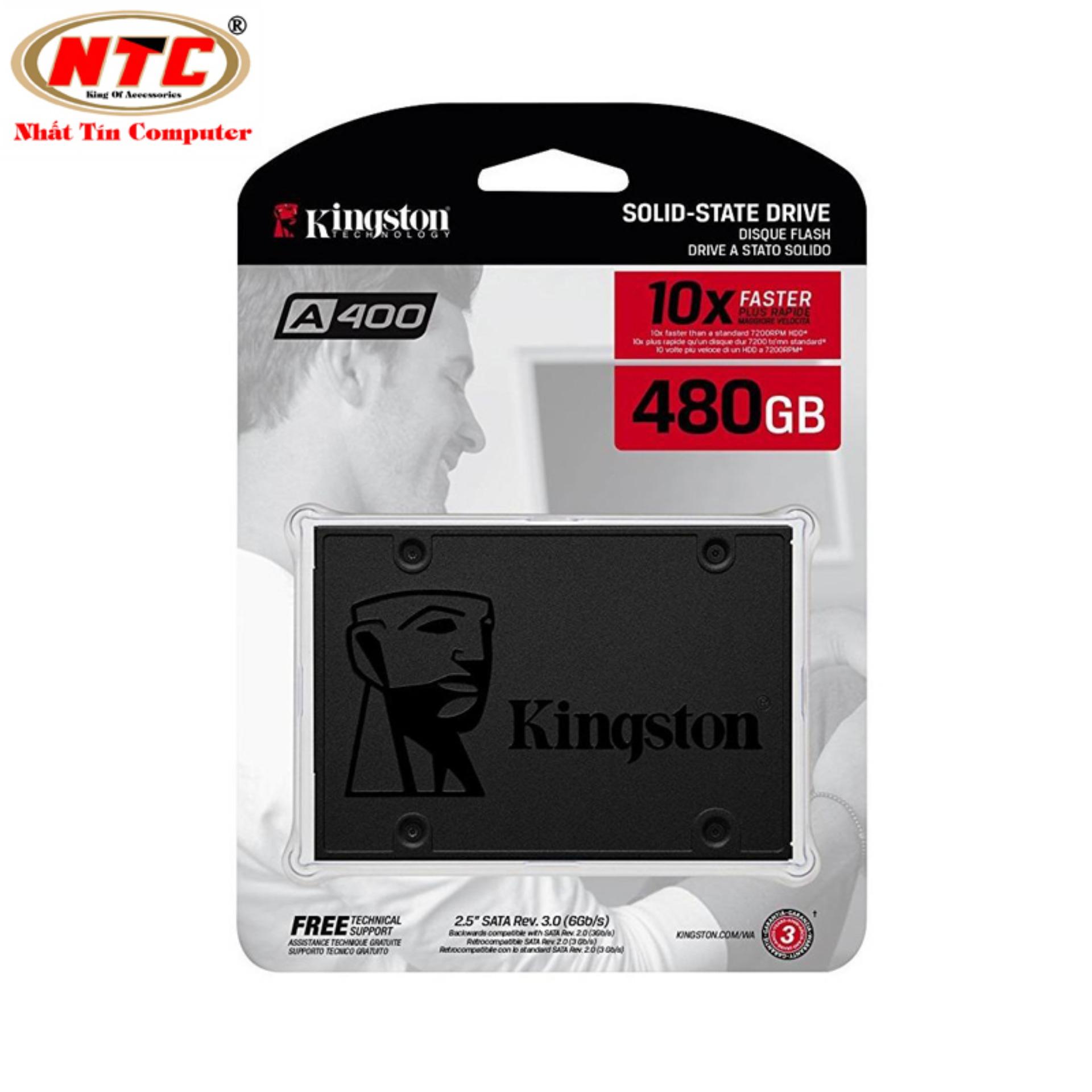 Ổ cứng SSD Kingston A400 SATA 3 480GB SA400S37/480G (Xám đen)