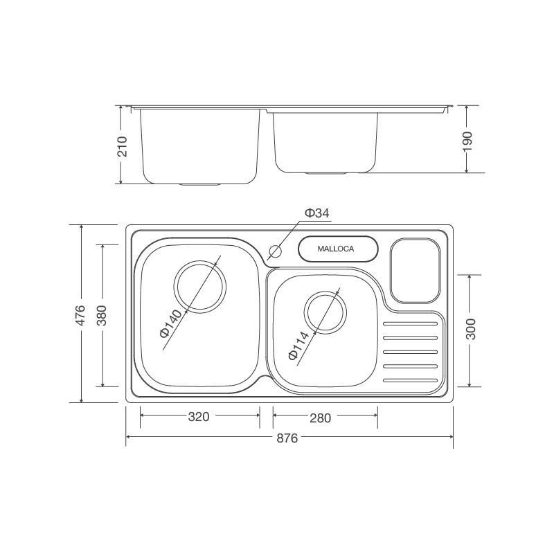 Chậu rửa chén MS 1024