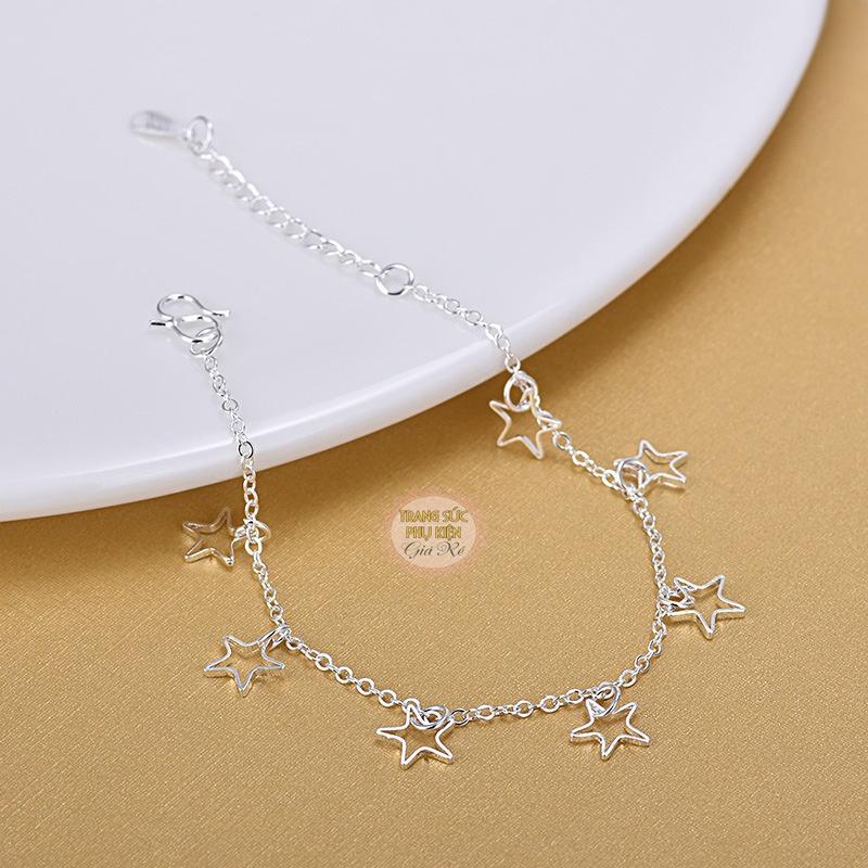 [HCM]Lắc chân hình ngôi sao HK Bạc LC08