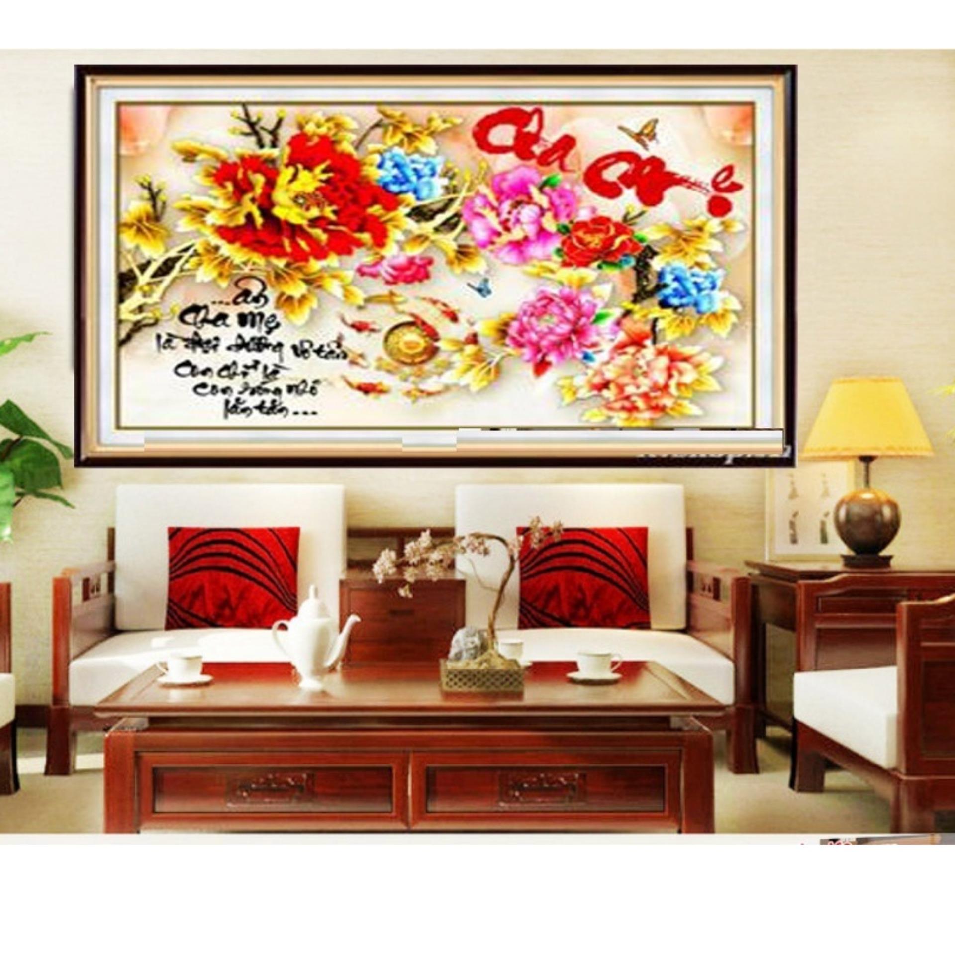 Tranh đính đá cha mẹ DF269