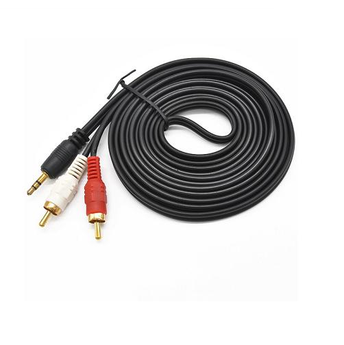 Dây loa 1 đầu 3.5 ra 2 AV dài 15m (Đen)