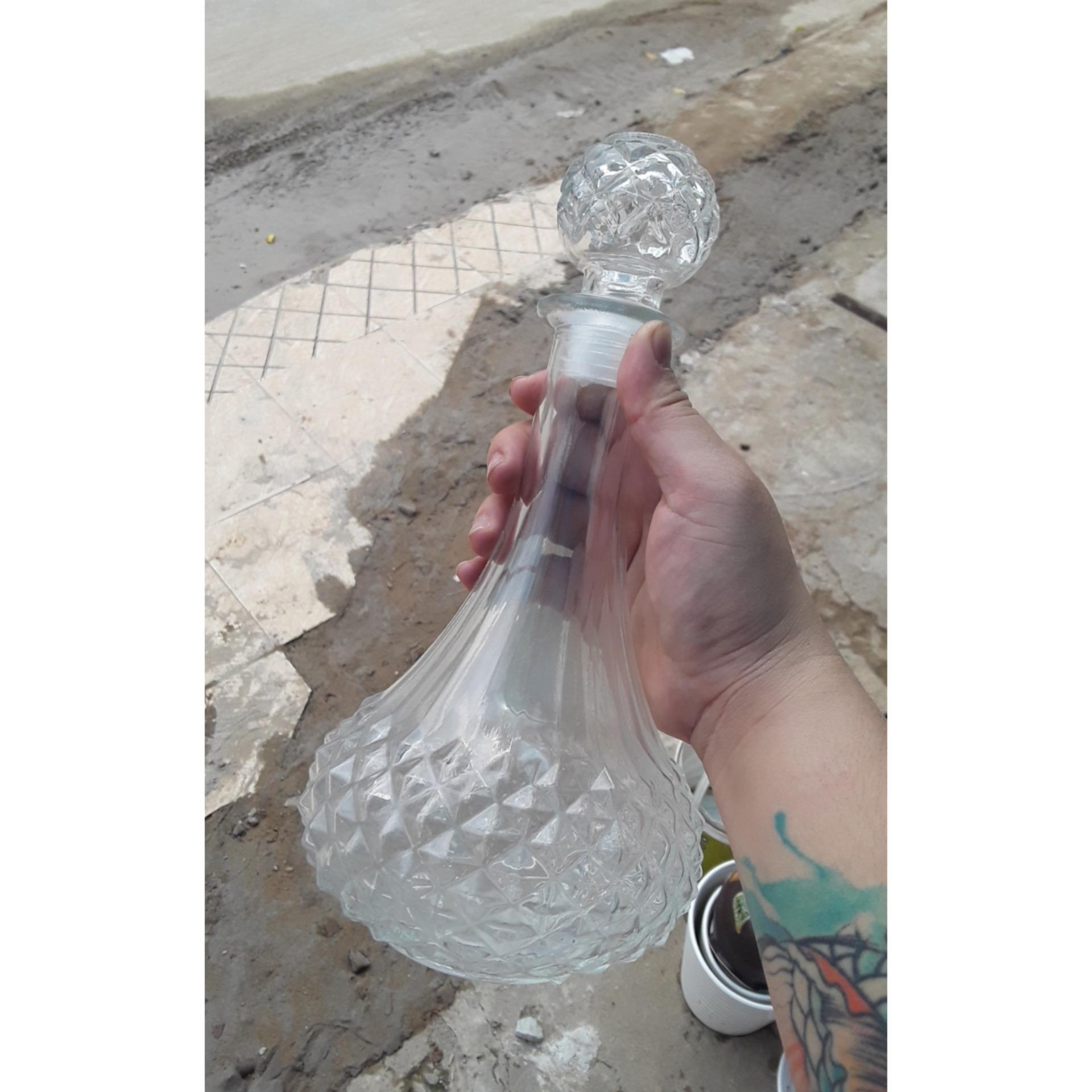 [HCM]Chai thủy tinh đựng ruou kim cương eo 800ml