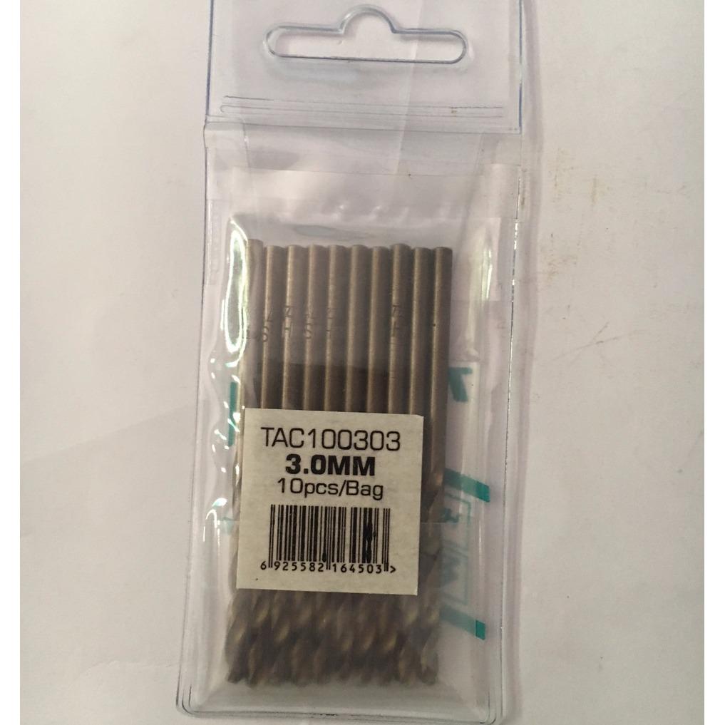 3.0MM BỘ 10 MŨI KHOAN SẮT TOTAL TAC100303