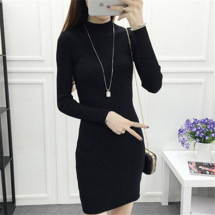 [HCM]VÁY BODY TAY DÀI  CỔ LỌ mys shop