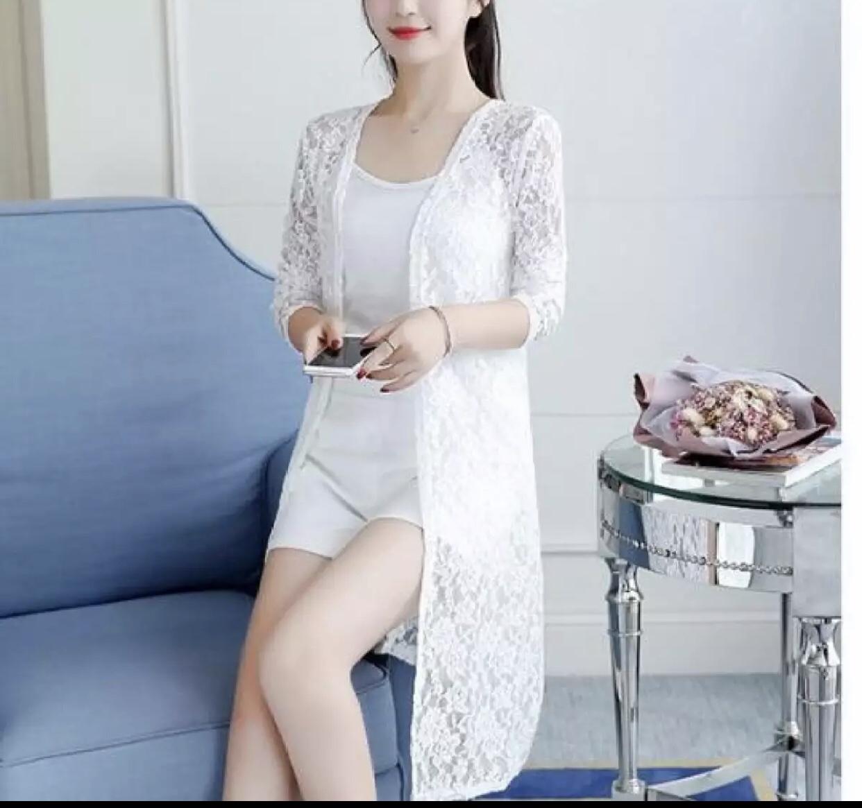 Áo Khoác Ren Form Dài