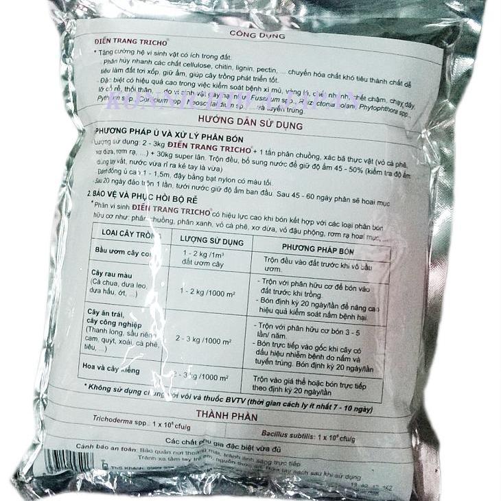 Phân vi sinh Nấm tricoderma đối kháng bệnh - Ủ phân vi sinh - DT02 TRICHO 1000G