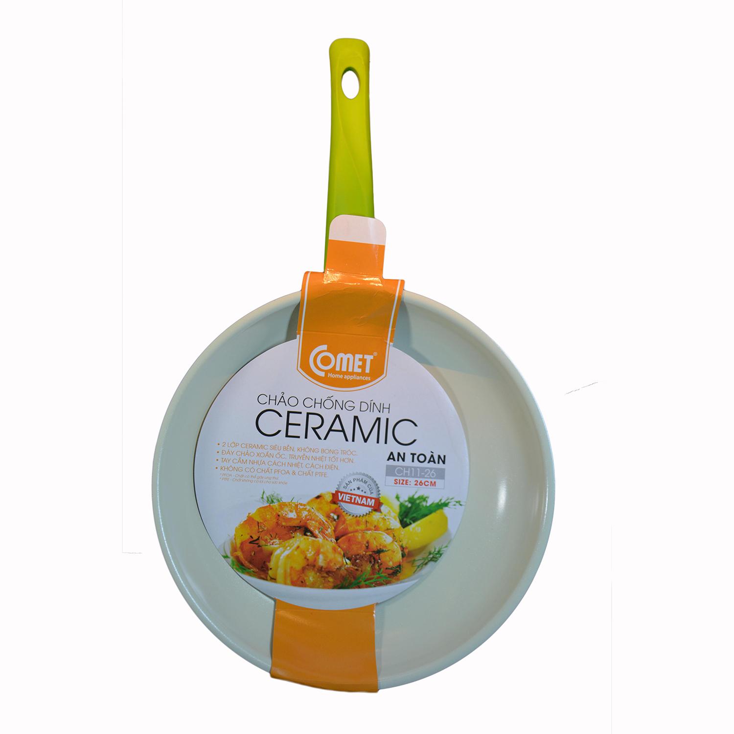 [HCM]Chảo chống dính ceramic Comet CH11 22cm