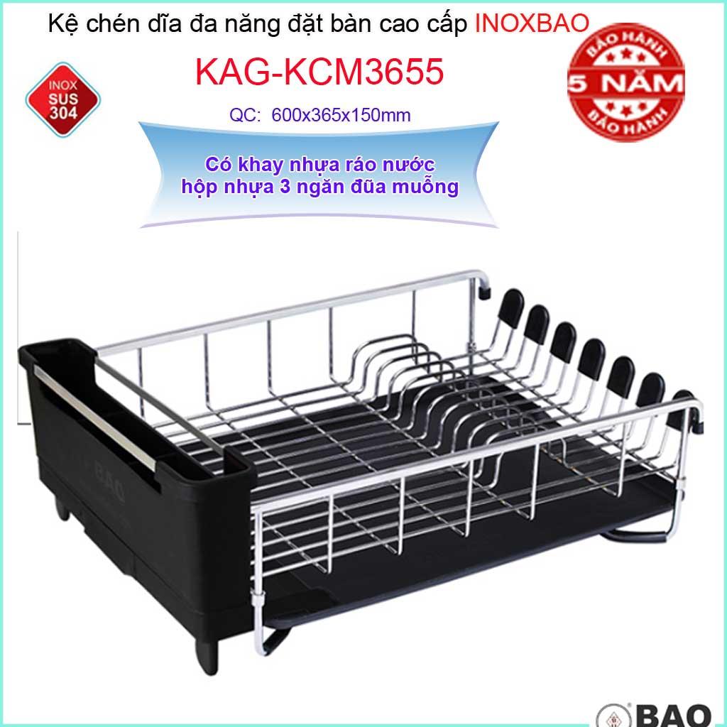 Kệ úp chén dĩa đa năng Inox Bảo KAG-KCM3655