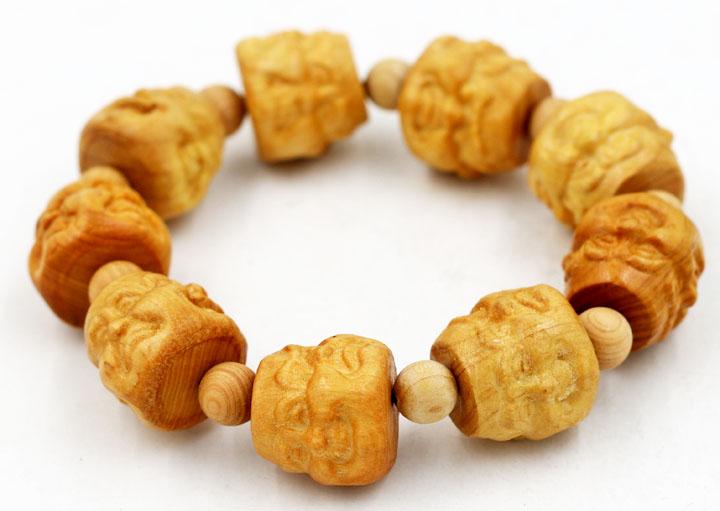 Vòng chuỗi đeo tay Di lặc gỗ Hoàng đàn