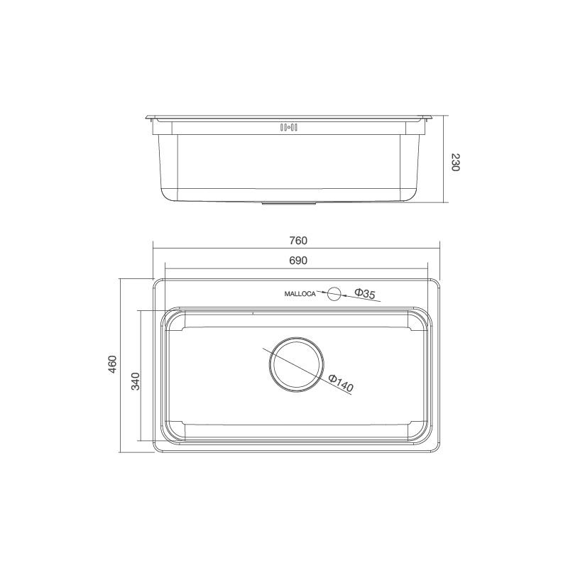 Chậu rửa chén MS 1022D