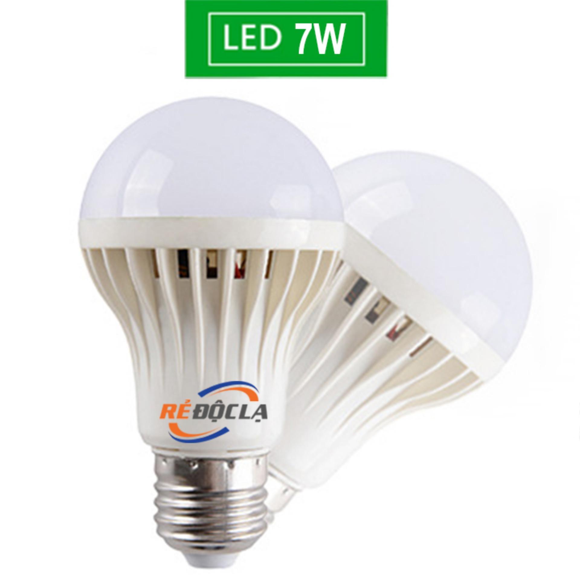 Bóng đèn Led Bulb 7W ( Ánh Sáng Trắng ) + Đui đèn công tắc