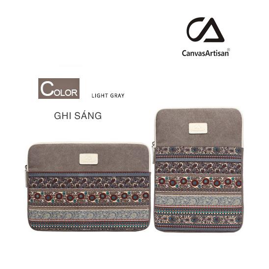 Túi chống sốc Macbook Laptop CanvasArtisan thổ cẩm dọc