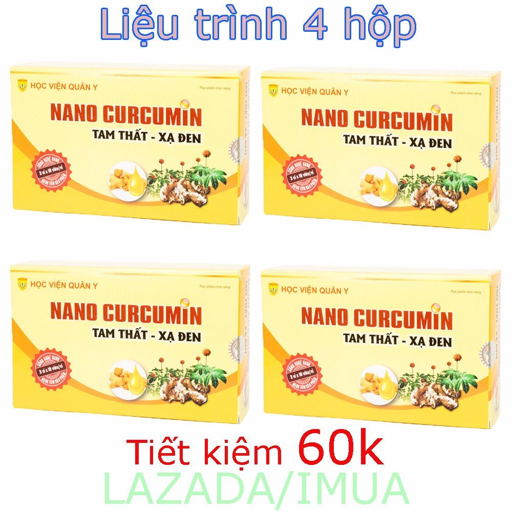 [HCM]Liệu trình 4 hộp Nano Curcumin Tam Thất Xạ Đen Hỗ trợ giảm đau dạ dày(30 viên x 4)