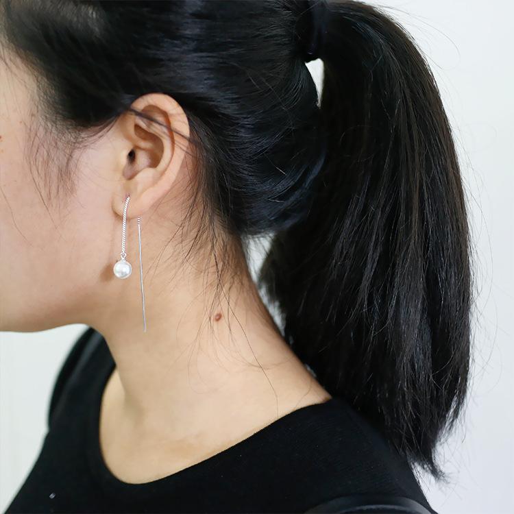 Bông tai ngọc trai bạc