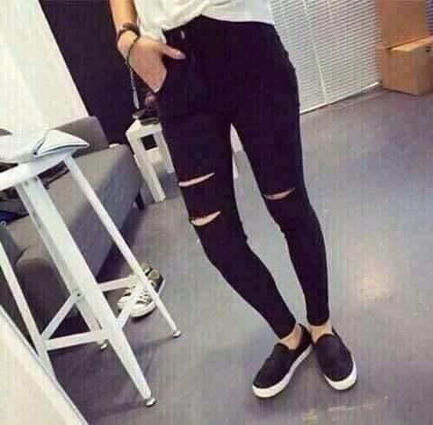 QUẦN KAKI NỮ RÁCH 3 VÁCH