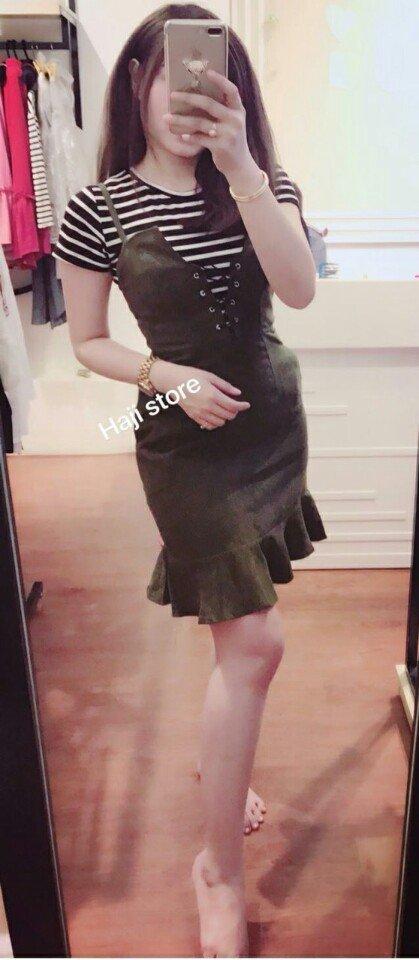 Set body đuôi cá mắt cáo đan dây