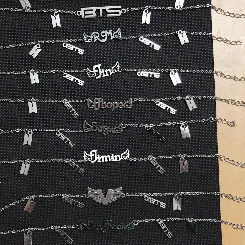 Lắc tay BTS inox không rỉ idol Hàn Quốc thiết kế thời trang phong cách cá tính army