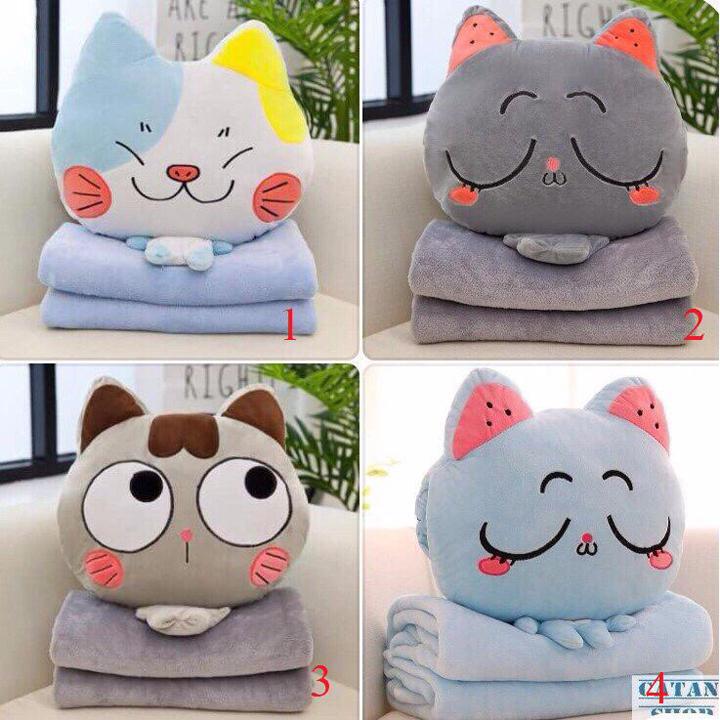 Set chăn và gối ôm hình thú xinh xắn