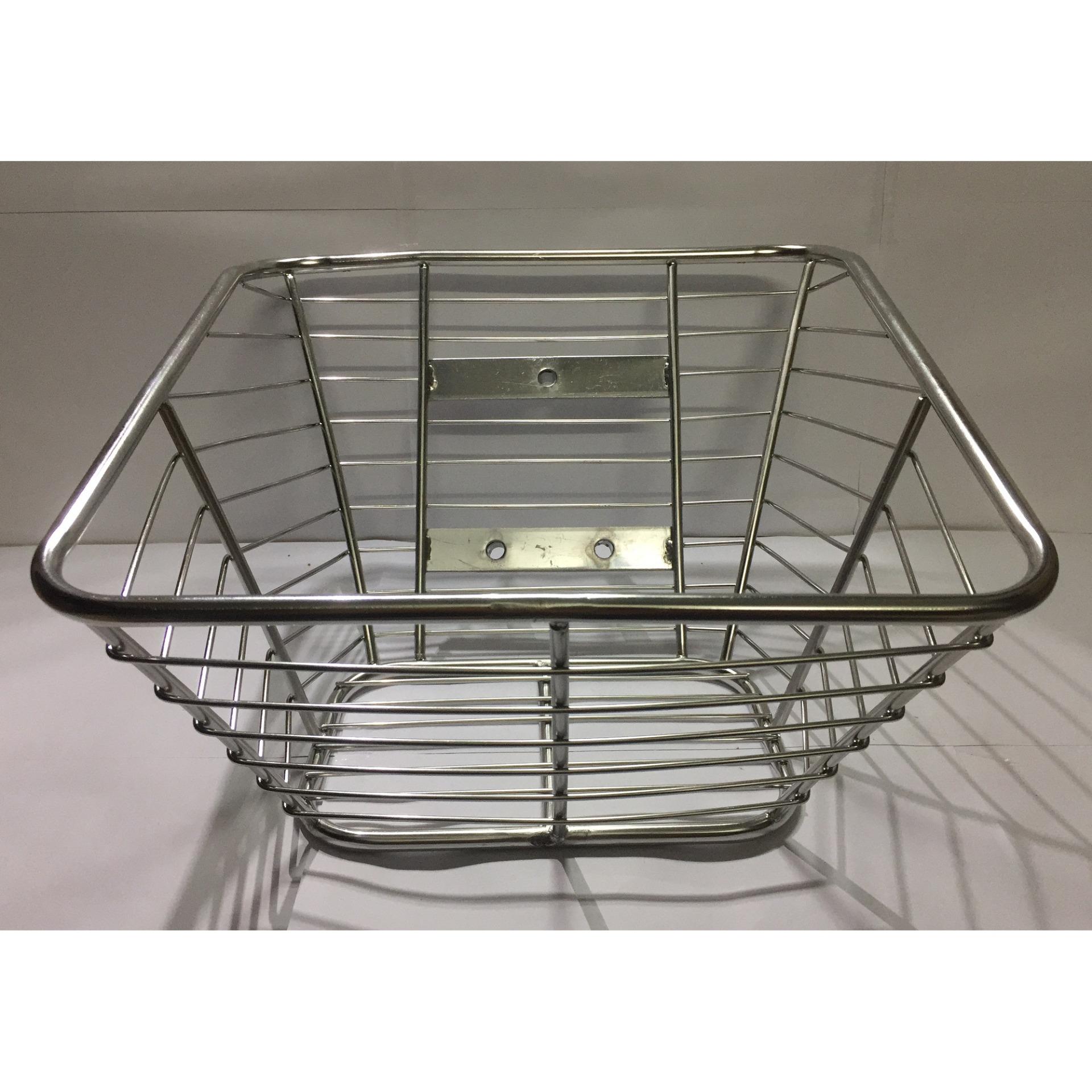 Rổ xe máy RỔ INOX 10LY cho xe WAVE, DREAM (màu bạc)