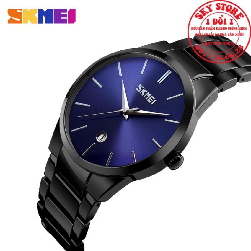 Đồng hồ nam dây da Skmei 9083 (Xanh)