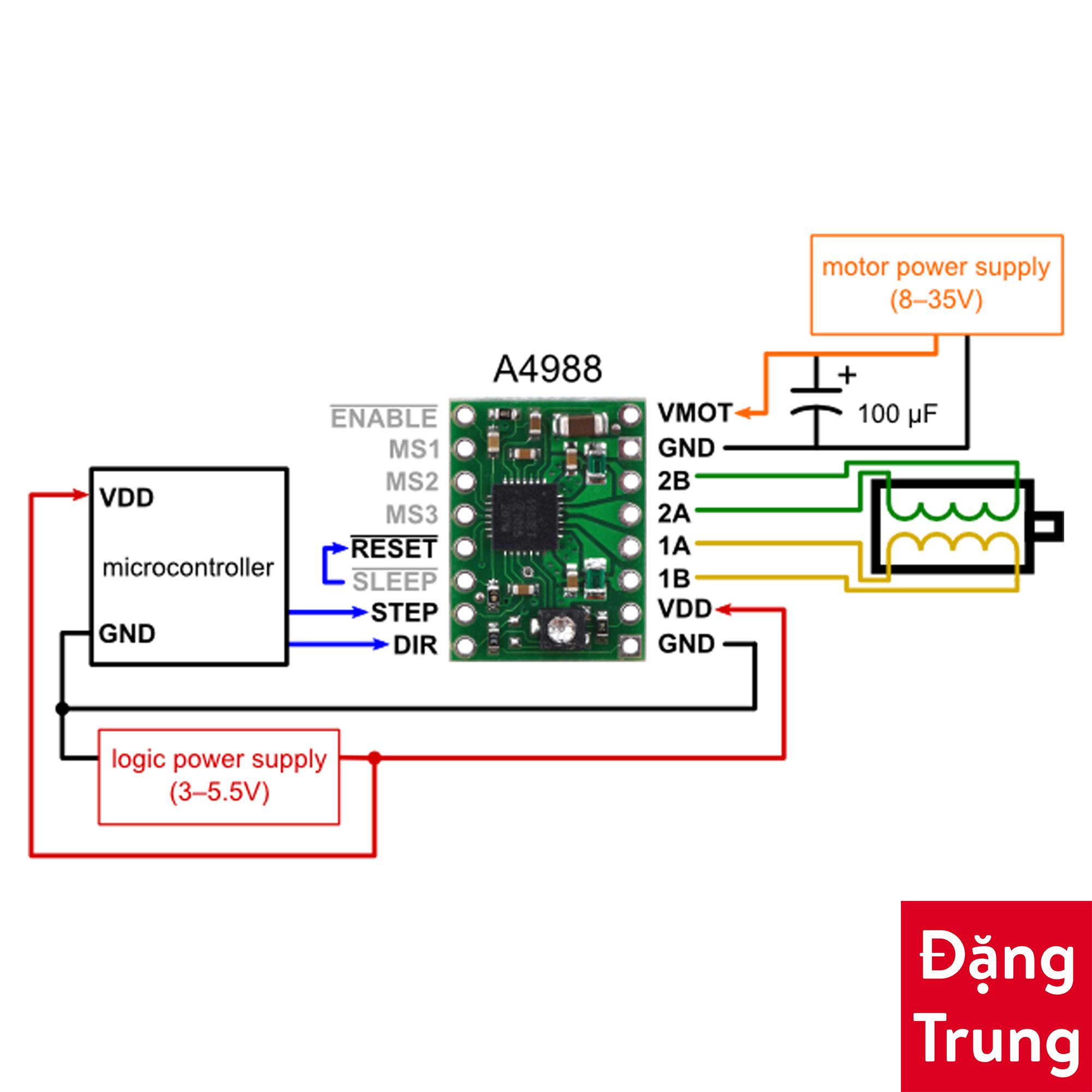 Driver A4988 Điều khiển động cơ bước