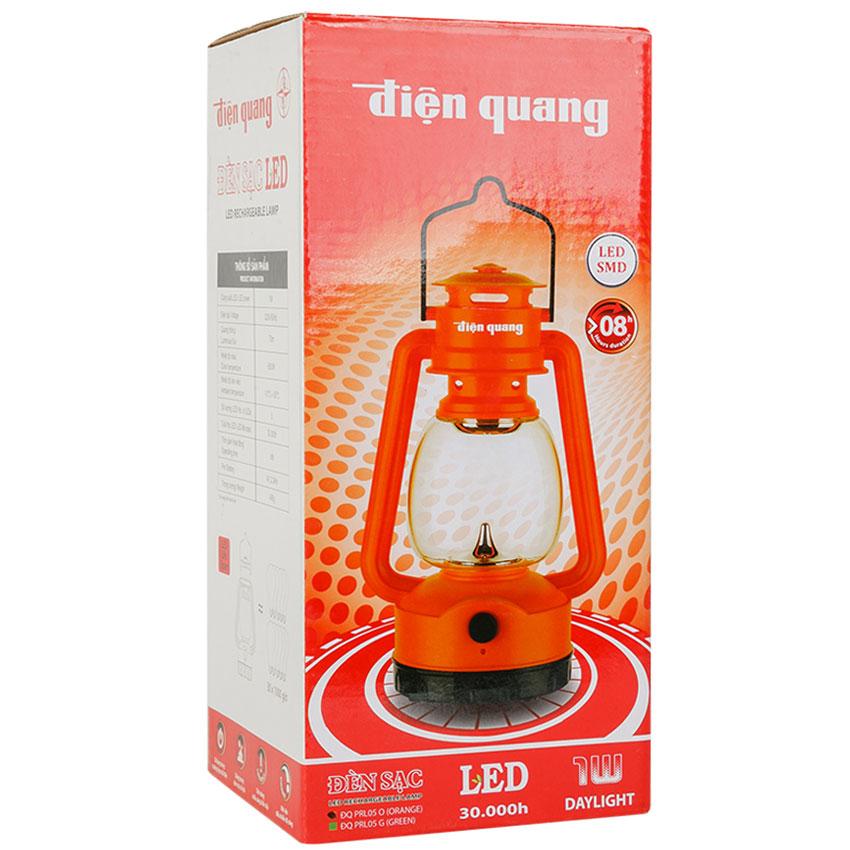 Đèn sạc Led Điện Quang ĐQ PRL05 O (1W, ánh sáng trắng, cam)