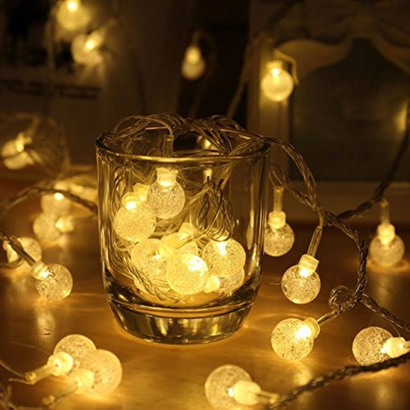 Dây đèn Globe String Light led trang trí bi bọt nước 10M