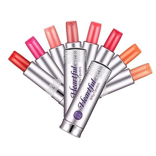 Son môi Holika Holika Heartful Silky Lipstick (Màu SPK105 - Hồng cam)