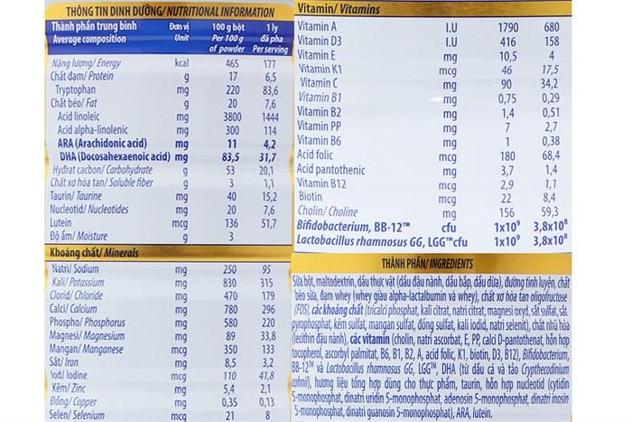 Sữa bột Vinamilk Optimum Gold 4 1.5kg (Hộp thiếc)