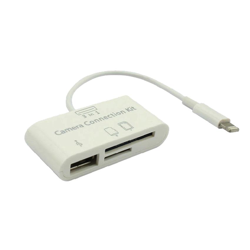 Cáp OTG Lightning hỗ trợ đọc thẻ nhớ cho Ipad