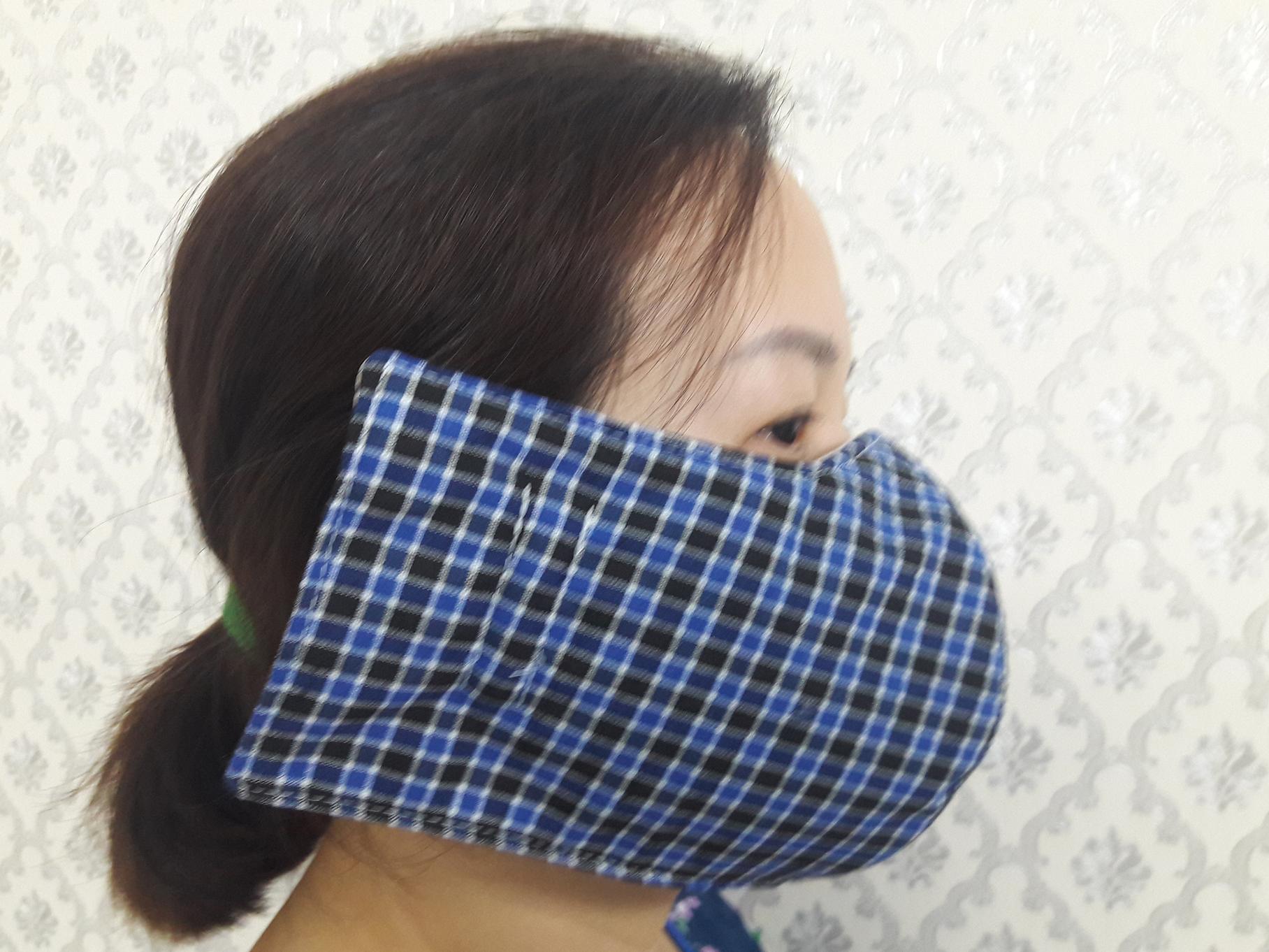 COMBO 5 KHẨU TRANG CHE TAI CARO NAM ( Tuấn Anh)