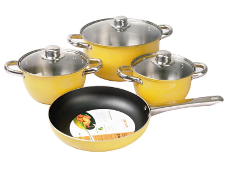 Bộ 3 nồi 1 chảo inox cao cấp GoldSun