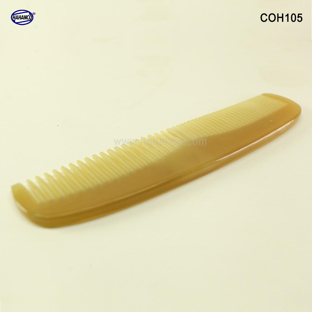 Lược sừng bằng đầu xuất nhật - Mẫu lược 2 loại răng - Horn Comb of HAHANCO - COH105