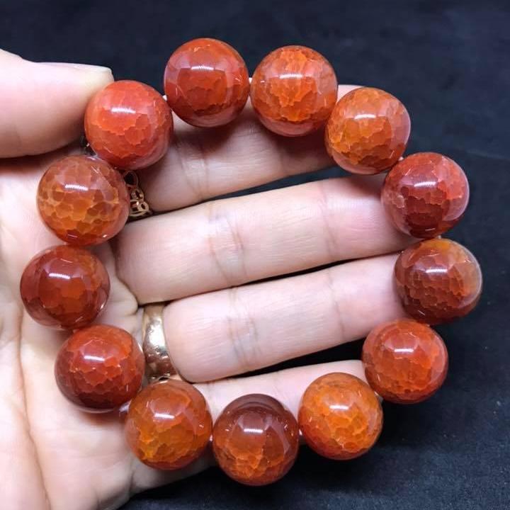 VÒNG TAY ĐÁ MÃ NÃO VÂN RỒNG 16LY