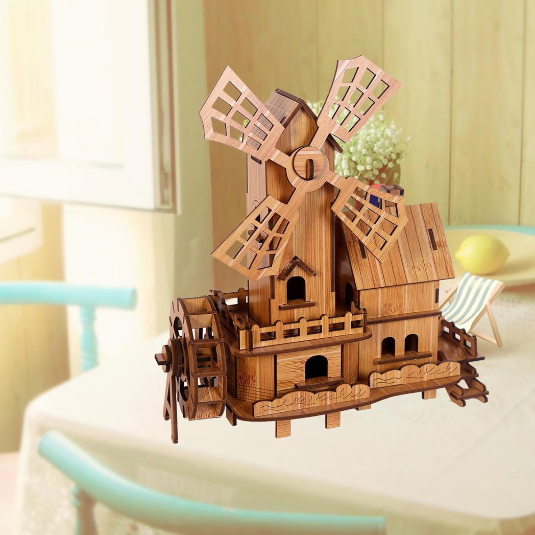 Đồ chơi lắp ráp gỗ 3D Mô hình Cối Xay Gió R-9094