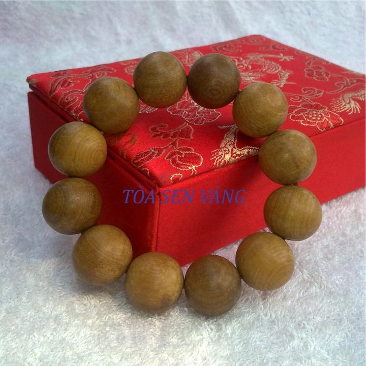 [HCM]VÒNG TAY GỖ BÁCH XANH 20MM