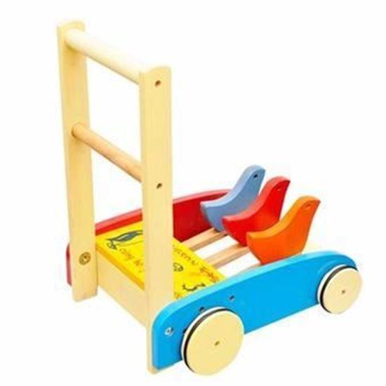 Xe tập đi gỗ hình gà cho bé yêu