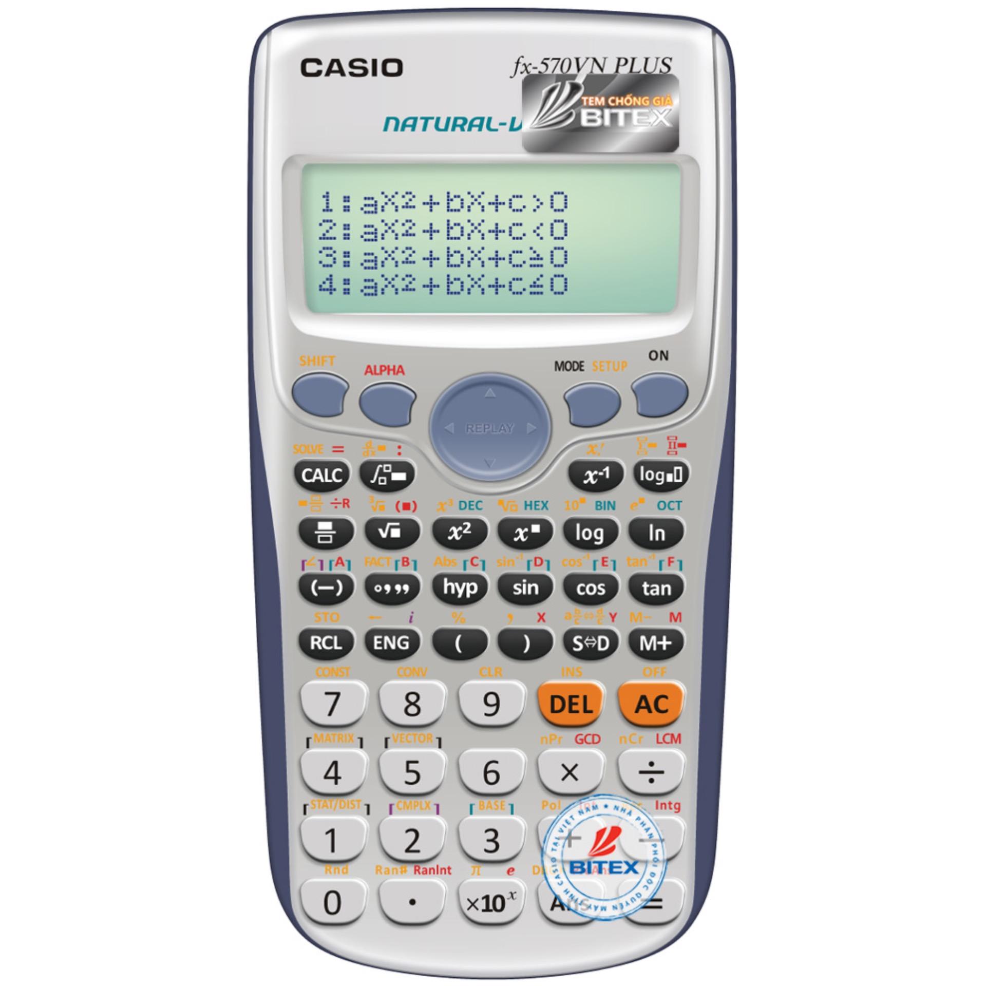 Máy tính casio FX570 VN PLUS (Xám) - BH 2 Năm Bitex