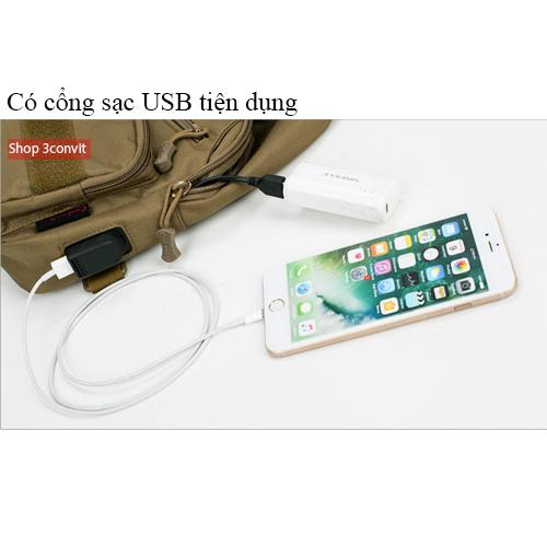 [HCM]Balo Đeo Chéo Quân Đội COOL WALKER 18 Có Cổng Sac USB